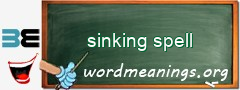 WordMeaning blackboard for sinking spell